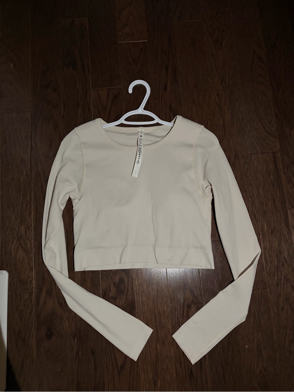 Lululemon Ebb to Street Long-Sleeve Shirt – Natural Ivory, Size 8 🤍